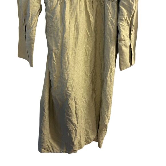 H&M Women's Green Wrap V-Neck Knee Length Dress XXL Long Sleeve - Picture 9 of 11